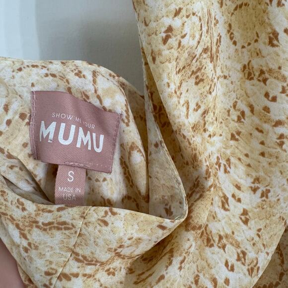 Show Me Your Mumu Desert Snakeskin Jasmine Halter Midi Dress Size Small - Picture 5 of 9